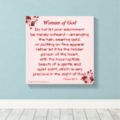 Bibelschrift Inspiration Leinwanddruck (Insitu (Holzboden))