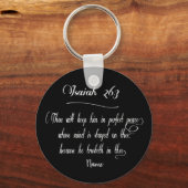 Bibelschrift Isaiah 26:3 Schlüsselanhänger (Vorderseite)