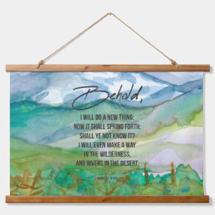 Bibelschrift Isaiah 43 Siehe Wüstengebirge Wandteppich Mit Holzrahmen