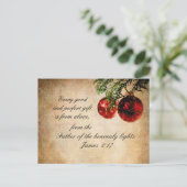 Bibelschrift James 1:17 - Weihnachtspostkarte Feiertagspostkarte (Stehend Vorderseite)