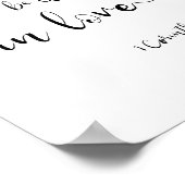 Bibelschrift Korinthians Moderne Minimalistisch Poster (Ecke)