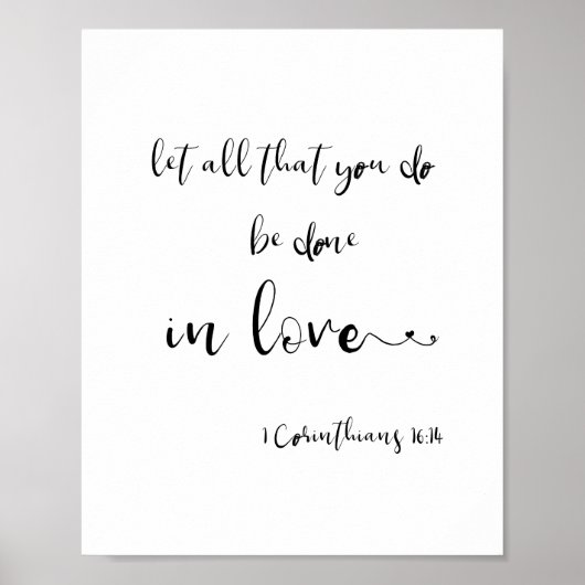 Bibelschrift Korinthians Moderne Minimalistisch Poster (Vorne)