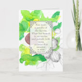 Bibelschrift Mark 13 Sommer-Saison Abb. Baum Karte (Vorderseite)