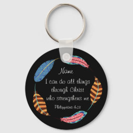 Bibelschrift Philippianer 4:13 Christliche Stärke Schlüsselanhänger