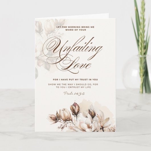 Bibelschrift Psalm 143:8 Karte (Vorderseite)