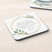 Bibelschrift Psalm 4-1 Gebet um Hilfe Getränkeuntersetzer (Linke Seite)