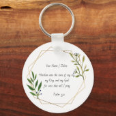 Bibelschrift Psalm 5-2 Gebet um Gottes Beibehaltun Schlüsselanhänger (Vorderseite)