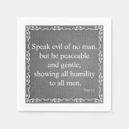 Bibelschrift Segen - Titus 3:2 Serviette