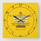 Bibelschrift Wall Clock Quadratische Wanduhr (Vorderseite)
