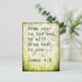 Bibelschrift zitieren Vintage Grunge-Postkarte Postkarte (Stehend Vorderseite)