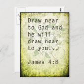 Bibelschrift zitieren Vintage Grunge-Postkarte Postkarte (Vorne/Hinten)