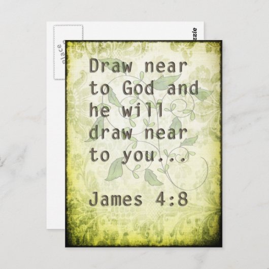 Bibelschrift zitieren Vintage Grunge-Postkarte Postkarte (Vorne/Hinten)