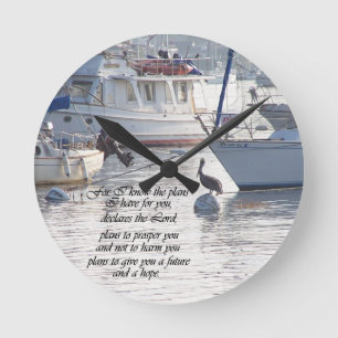 Bibelscripture-christliche Inspiration Runde Wanduhr