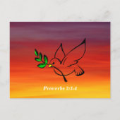 Bibelspeicher-Sprichwörter 3:3-4 Liebe & Tragfähig Postkarte (Rückseite)