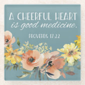 Bibelsprichwörter für die Schrift Glass Untersetze Glasuntersetzer (Vorderseite)