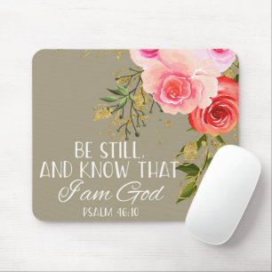 Bibelspruch-Blumen-Mauspad Mousepad