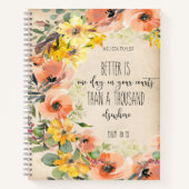 Bibelspruch-Blumen-Notizbuch Notizblock (Vorderseite)