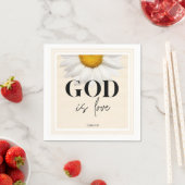 Bibelspruch Blumen-Schrift Serviette (Beispiel)