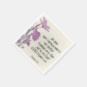 Bibelspruch Blumen Serviette (Ecke)