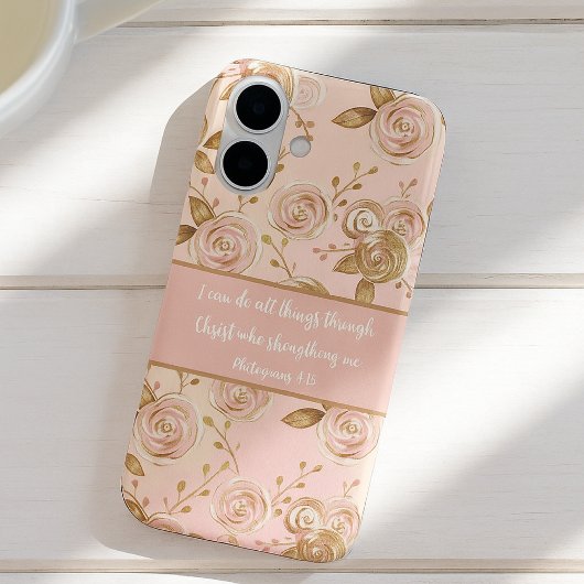 Bibelspruch Blumendesign Case-Mate iPhone Hülle