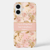 Bibelspruch Blumendesign Case-Mate iPhone Hülle (Rückseite)