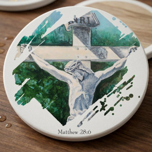 Bibelspruch-Kreuz-Kissen Getränkeuntersetzer