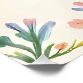 Bibelspruch-Memory-Anchor mit floralem Rahmen  Poster (Ecke)