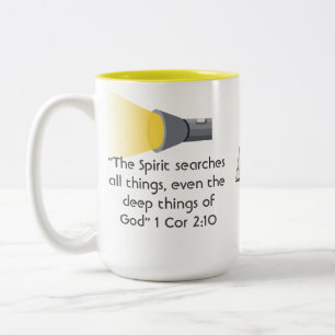 Bibelspruch-Tasse Zweifarbige Tasse
