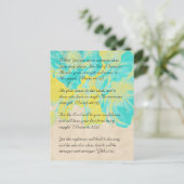 Bibelstelle, Grunge Blume Postkarte 2 (Stehend Vorderseite)