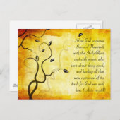 Bibelstelle, Krummbäume Postkarte (Vorne/Hinten)