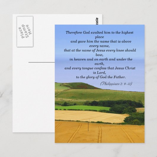 Bibelstelle, Landschaft Postkarte (Vorne/Hinten)