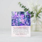 Bibelstelle, Lavendel Postkarte (Stehend Vorderseite)
