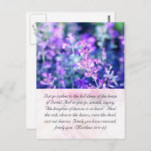 Bibelstelle, Lavendel Postkarte (Vorne/Hinten)