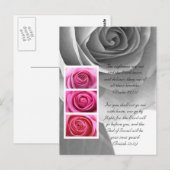 Bibelstelle, Rose nah Postkarte (Vorne/Hinten)