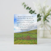 Bibelstelle, schottische Felder Postkarte (Stehend Vorderseite)