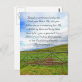 Bibelstelle, schottische Felder Postkarte (Vorne/Hinten)