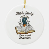 Bibelstudie Keramik Ornament (Vorne)