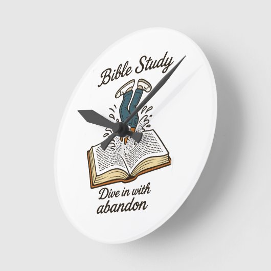 Bibelstudie Runde Wanduhr (Winkel)