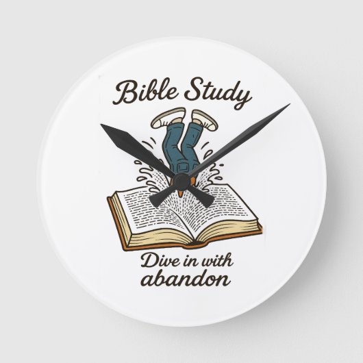 Bibelstudie Runde Wanduhr (Vorderseite)