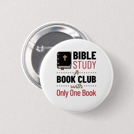 Bibelstudium Christliche Religionskirche ein Buch Button (Vorne & Hinten)