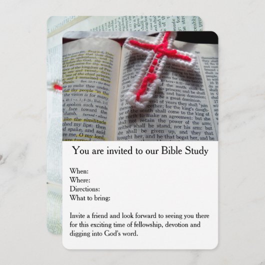 Bibelstudium - Einladung (Vorne/Hinten)