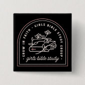 Bibelstudium für Mädchen christliche Gruppe Button (Vorderseite)
