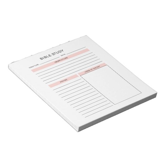 Bibelstudium Notepad Notizblock (angewinkelt)