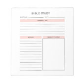Bibelstudium Notepad Notizblock (Vorderseite)