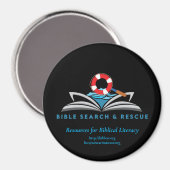 Bibelsuche und -rettung — Kreisblatt (3 Zoll) Magnet (Vorderseite/Rückseite)