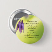 Bibeltext 2 Chroniken 20:20 Button (Vorne & Hinten)