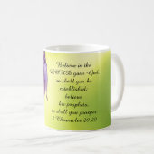 Bibeltext 2 Chroniken 20:20 Kaffeetasse (VorderseiteRechts)