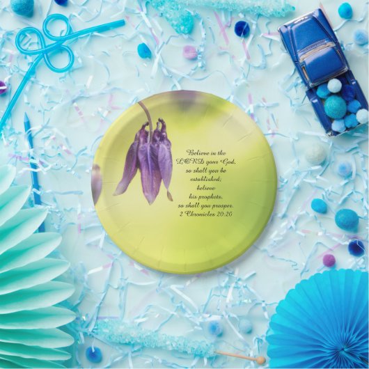 Bibeltext 2 Chroniken 20:20 Pappteller (Party)