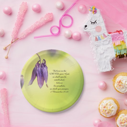 Bibeltext 2 Chroniken 20:20 Pappteller (Party)