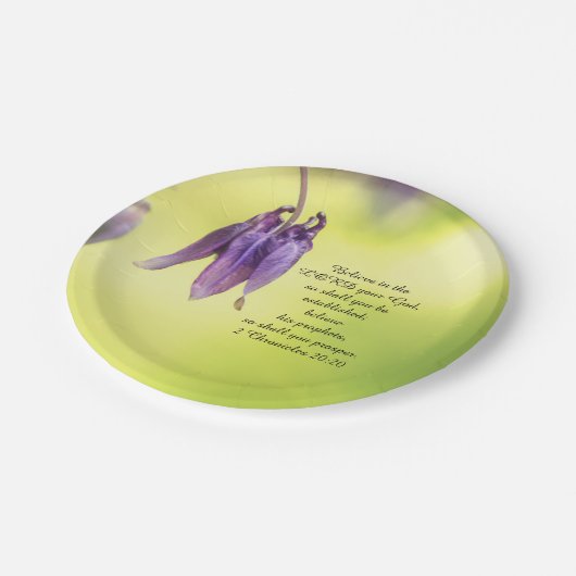 Bibeltext 2 Chroniken 20:20 Pappteller (Schrägansicht)